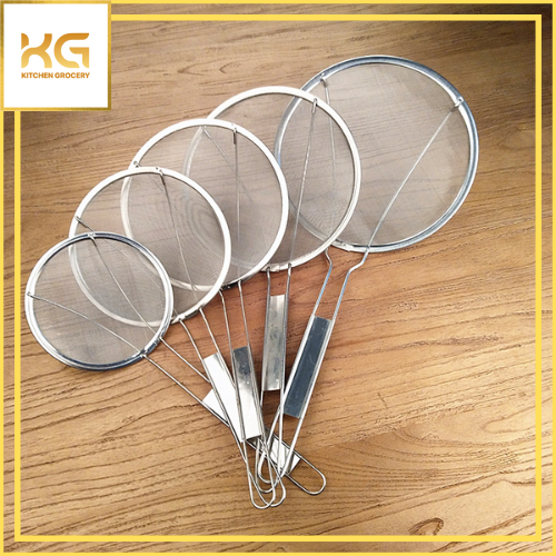 Vợt lưới vớt thực phẩm tay cầm inox