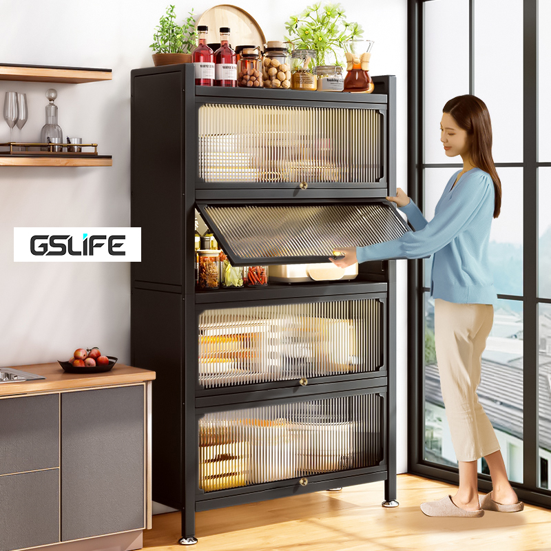 Gslife Kệ Để Đồ 2 3 4 5 Tầng 70cm-Kệ Nhà Bếp Đa Năng Thông Minh Kệ Vi Sóng Kệ Để Nôi Thép Carbon Màu Đen Chống Bụi