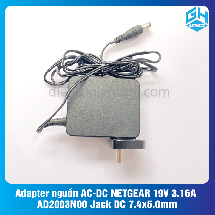 Adapter nguồn ac-dc netgear 19v 3.16a ad2003n00 jack dc 7.4x5.0mm