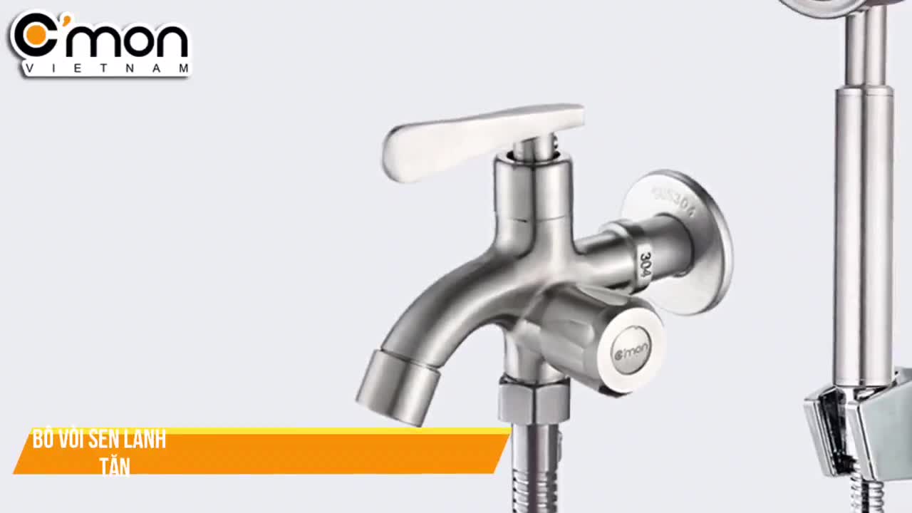 Bộ củ sen lạnh inox 304 cao cấp c'mon csl-01