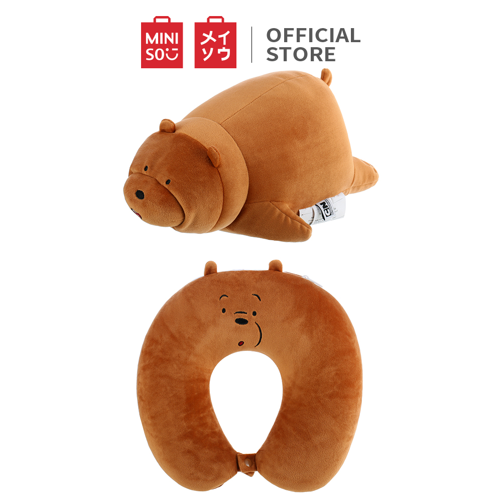Gối chữ U Gối hình chữ U We Bare Bears-U Pillow Miniso Travel Pillow Ice Bear/Grizzly