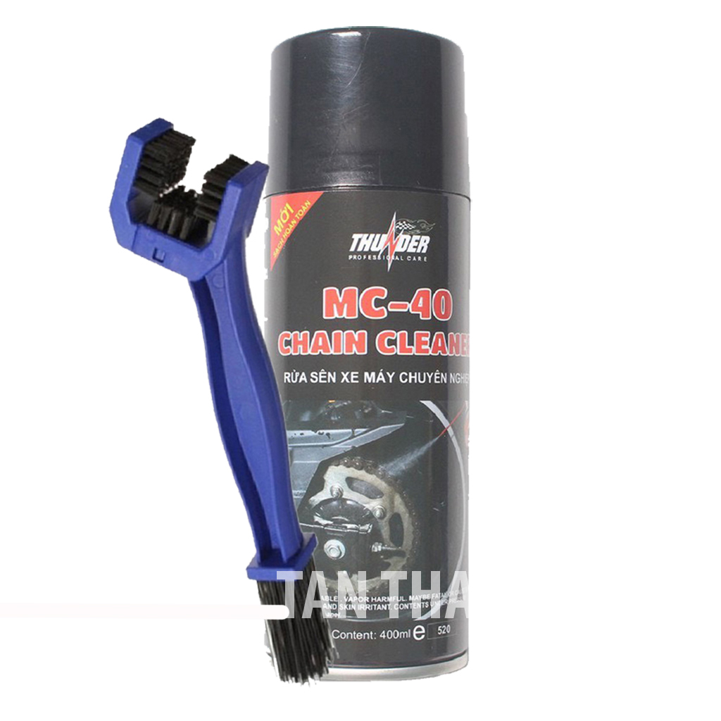 Chai rửa sên thunder mc-40 400ml, kèm bàn chải chà sên chuyên dụng-pttt