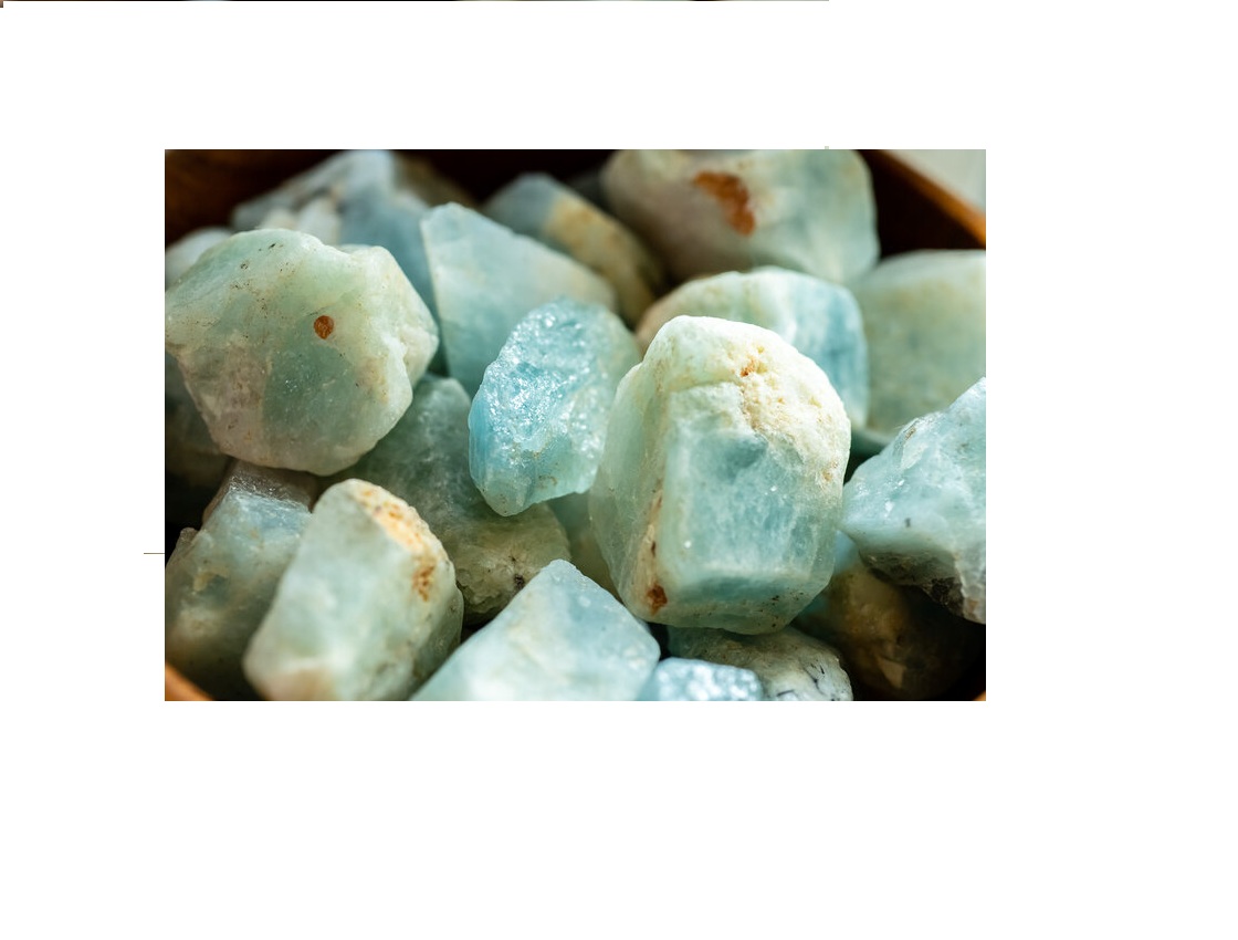 100gr đá thô nhiều size 3-10cm raw aquamarine quartz no brand mã dtaquat