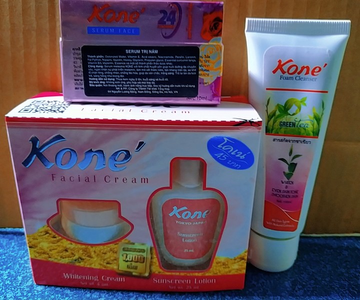 [3 MÓN] COMBO NÁM KEM KONE THÁI LAN CHÍNH HÃNG MẪU MỚI - kem dưỡng trắng da mặt