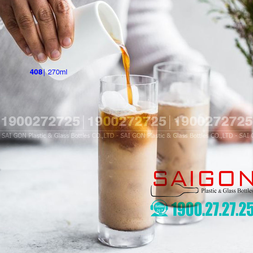 [HCM]Ly Thủy Tinh Union Cafe Ống Dày 260ml | Nhập Khẩu Thái Lan