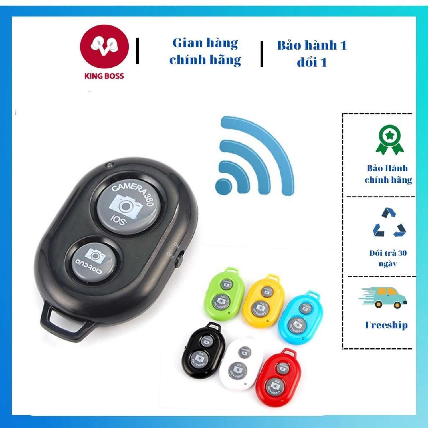 Remote Bluetooth hỗ trợ chụp ảnh và quay video