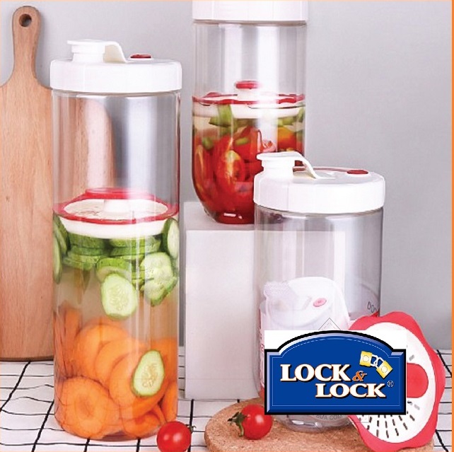 Hộp muối dưa cà lock & lock 2.1 lít 1.3 lít - hủ nhựa 2100ml 1300ml làm dưa cà ủ rau củ quả trái cây