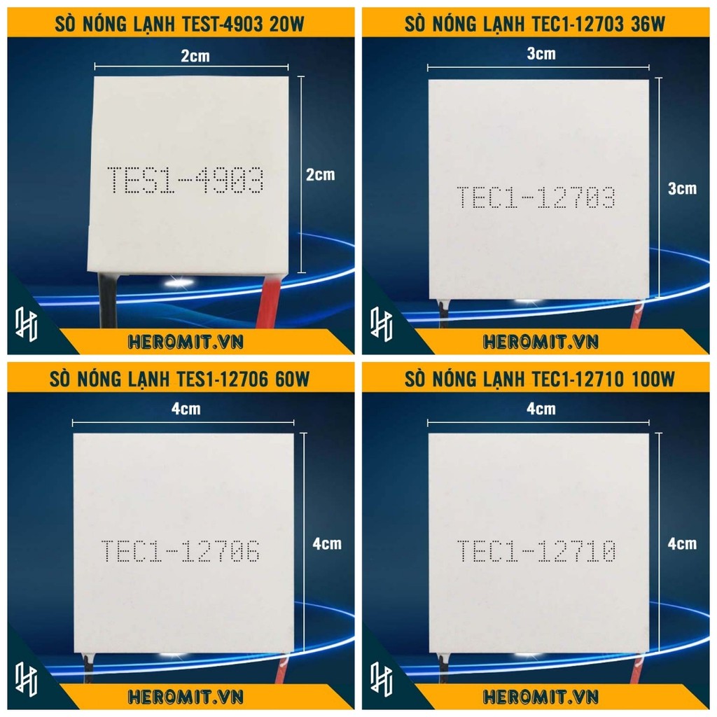 Sò Nóng Lạnh TES1 4903 12706 12710 Chip Làm lạnh ( Nhiều Mẫu )