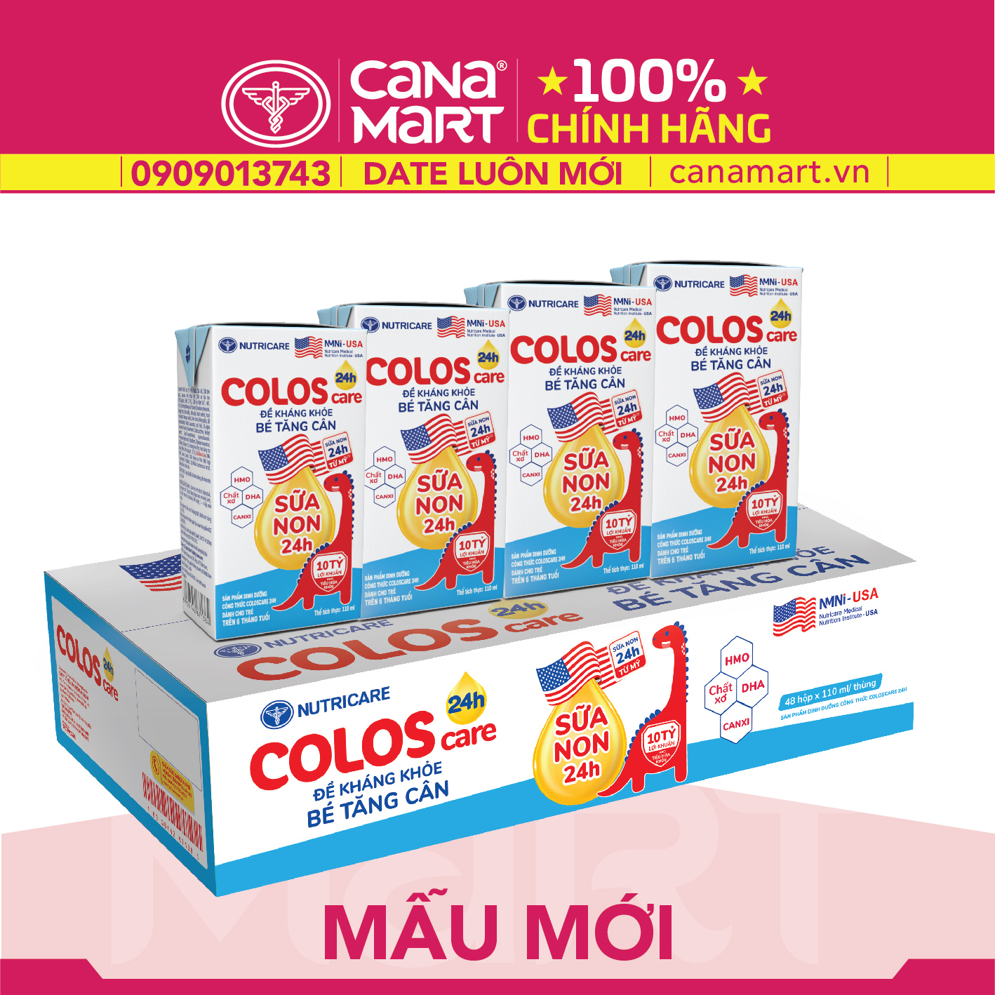 [Mua 11 lốc tặng 1] Sữa nước Nutricare ColosCare giúp bé tăng cường miễn dịch (110ml)