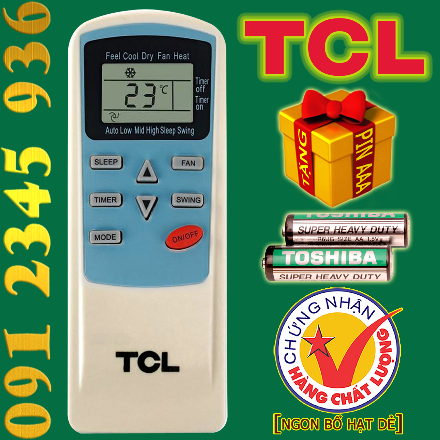 Điều khiển TCL cho điều hòa.