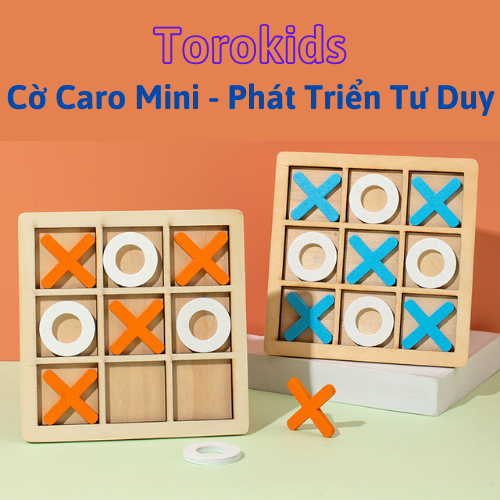 Đồ chơi bàn cờ Caro bằng gỗ, Đồ chơi trí tuệ cờ X-O