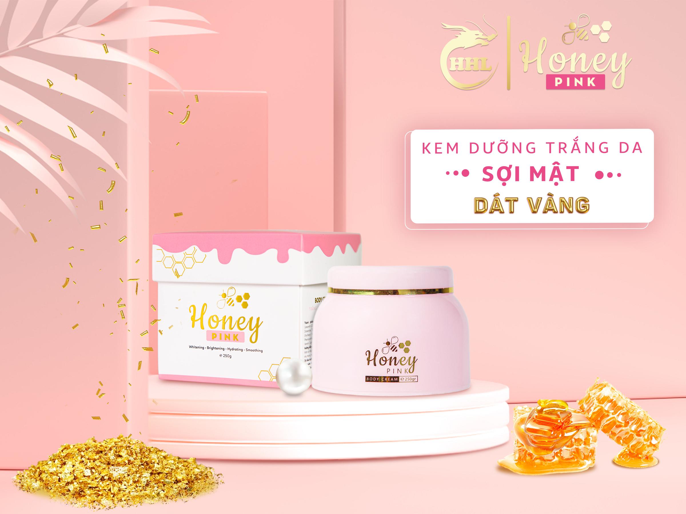 Body honey pink- sợi mật ong dát vàng 24k