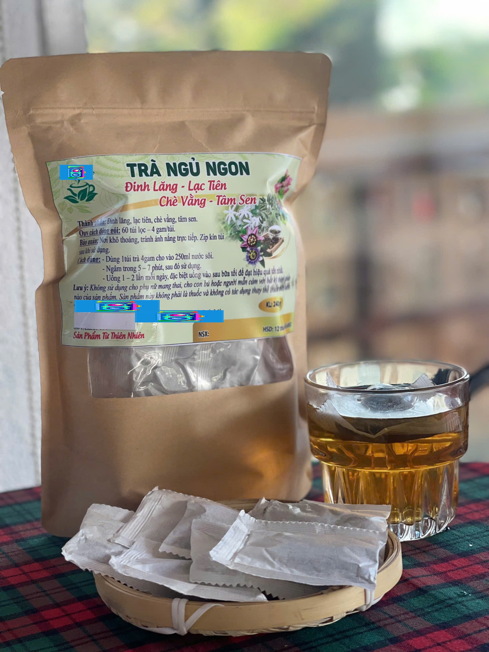 TRÀ NGỦ NGON [ ĐINH LĂNG - LẠC TIÊN - CHÈ VÀNG - TÂM SEN ] - BỊCH 60 TÚI LỌC - 4GRAM/1 TÚI Ạ [ LOẠI 1 ]