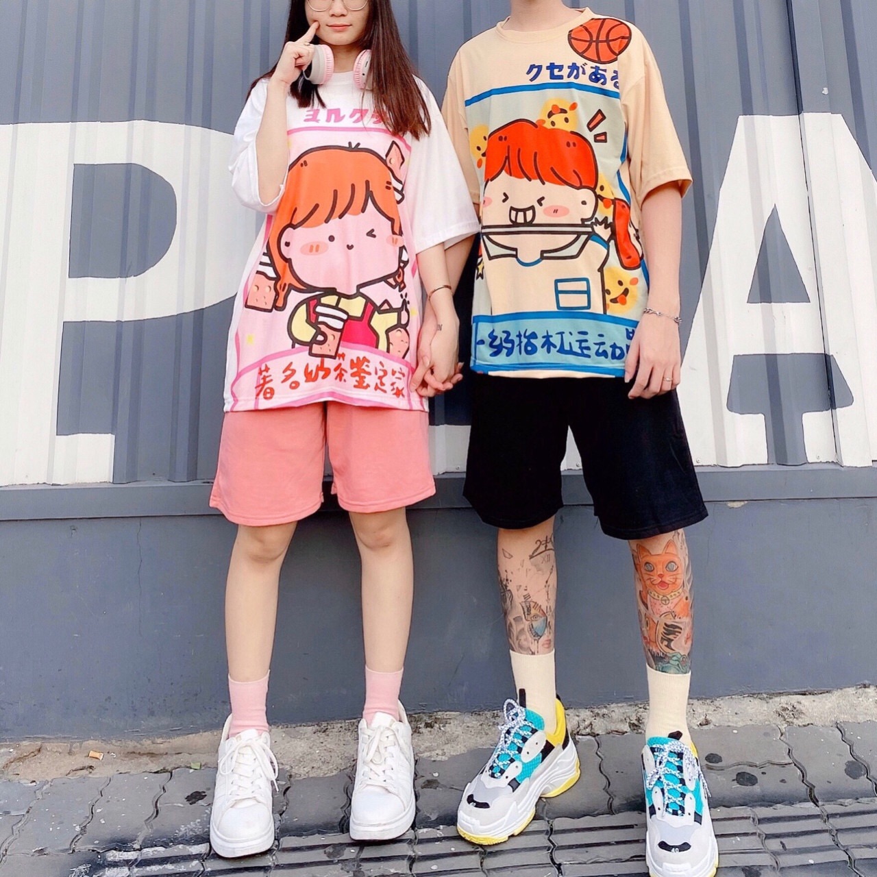 Đồ bộ hoạt hình cặp nam nữ