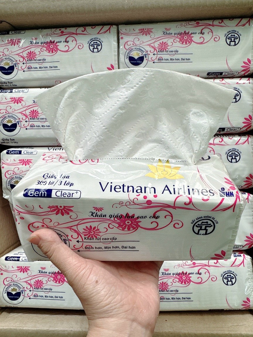 Khăn giấy rút, giấy ăn lụa cao cấp. 300 tờ/túi