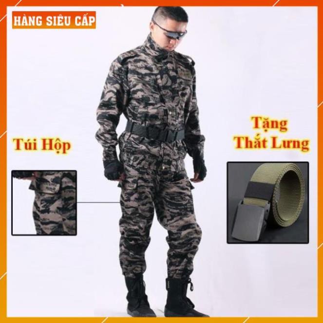 [FreeShip] Bộ Quần Áo LÍNH MỸ US ARMY, Quần áo Rằn Ri Túi Hộp Chiến Thuật
