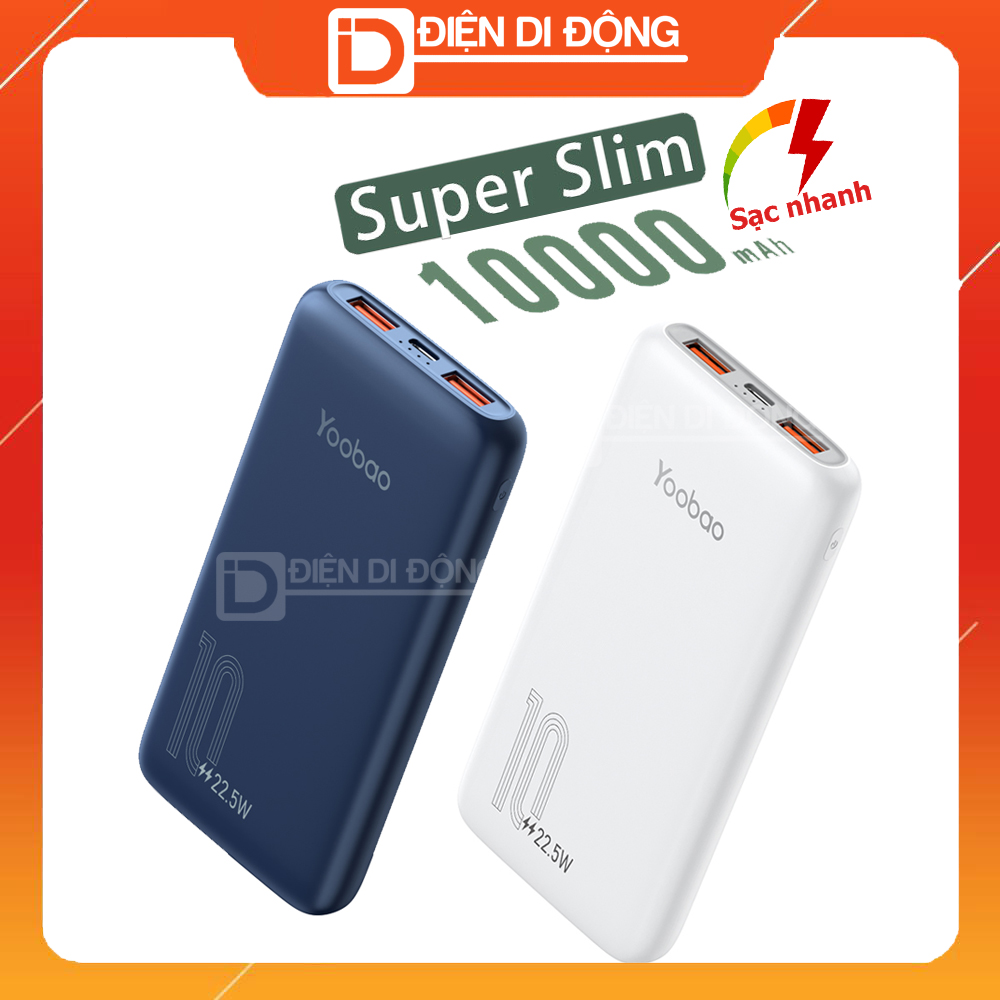Sạc dự phòng yoobao 10000mah yoobao d10q 10000mah sạc nhanh 20w nhiều cổng kết nối