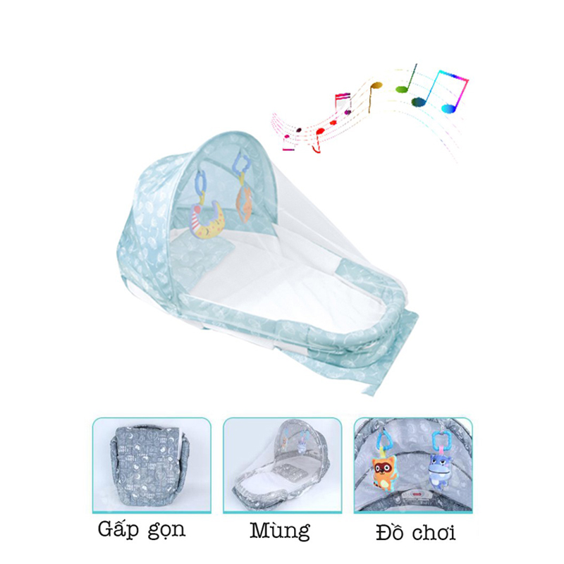 Giường nôi có màn ch bé, thảm đệm cho bé yêu, mua giường nôi cho bé tốt tại tp hcm, giá rẻ ưu đãi lớn