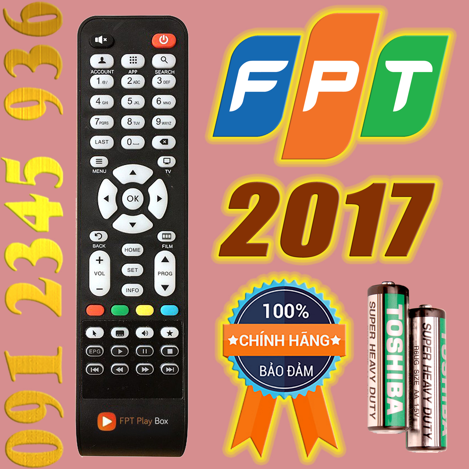 Điều khiển fpt' đời 2017 có cho đầu kỹ thuật số tvbox android.