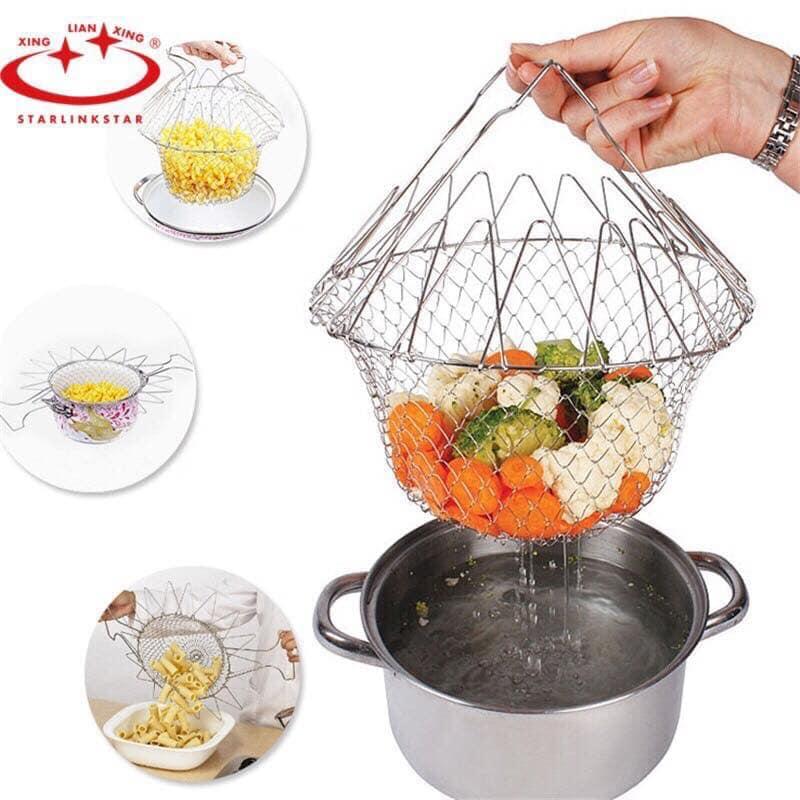 Rổ bếp chiên nhúng, vợt bếp chiên nhúng, rổ chiên rán đa năng