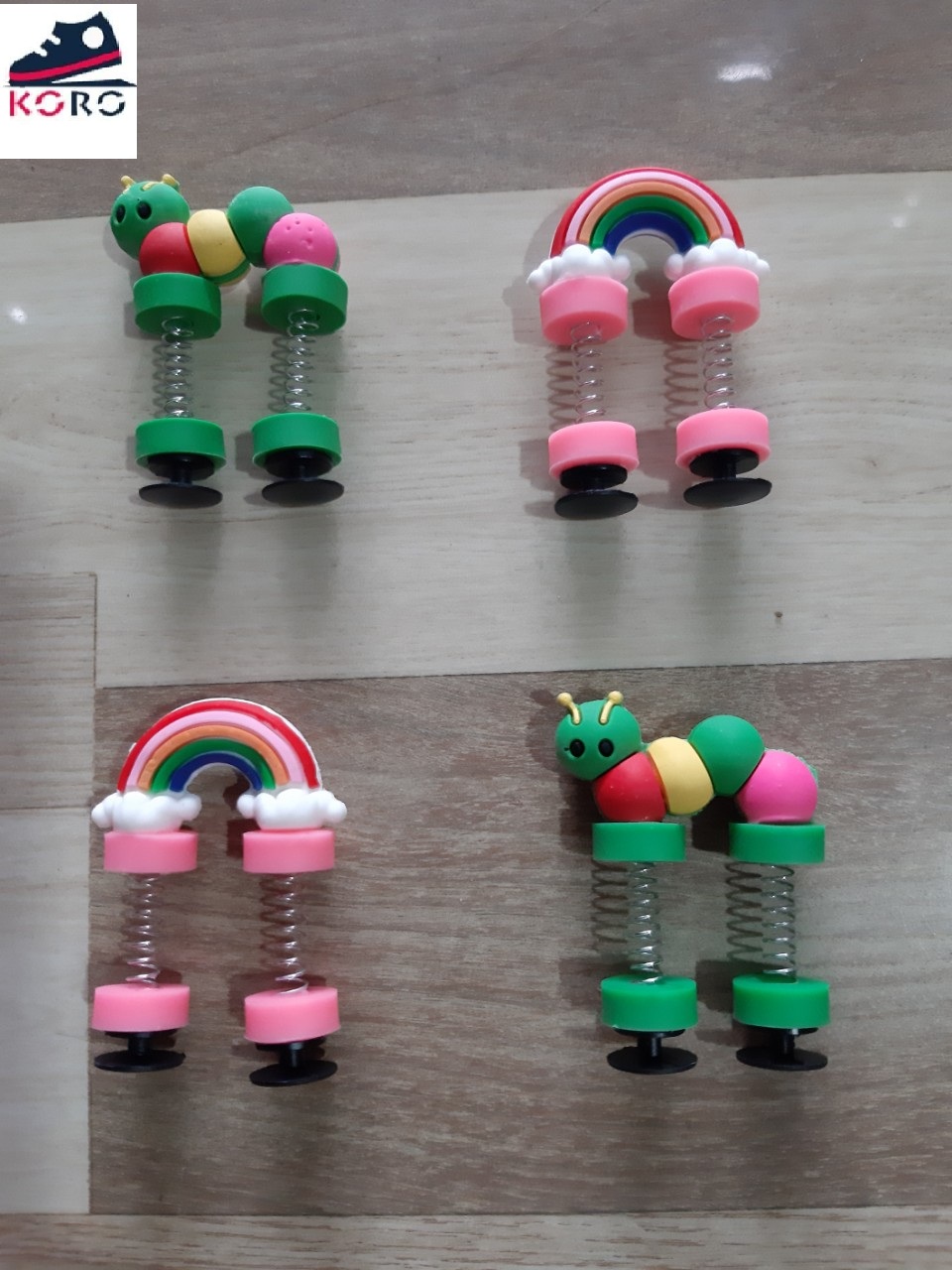 Sticker Cài dép Crocs lò xo 3D (loại 2 chân)