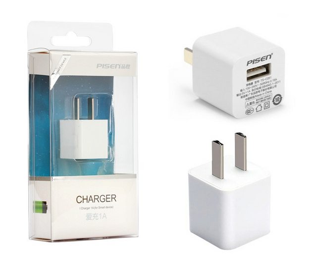 Cốc sạc Pisen 1A dùng cho tất cả các loại điện thoại -Vega Pro hàng Nhập khẩu -Củ sạc điện thoại chất lượng