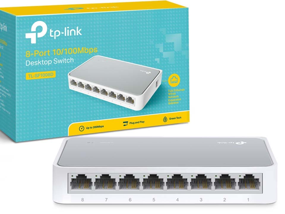 Bộ chia mạng Tplink 8 cổng - Switch TP-Link SF 1008D / 8-Port 10/100Mbps CHÍNH HÃNG