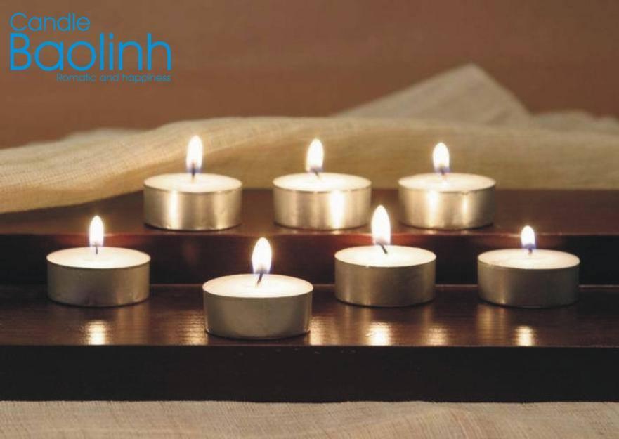 [HCM]Nến tealight cao 1.1cm cháy 2.5h/cái màu trắng 100 cái/hộp