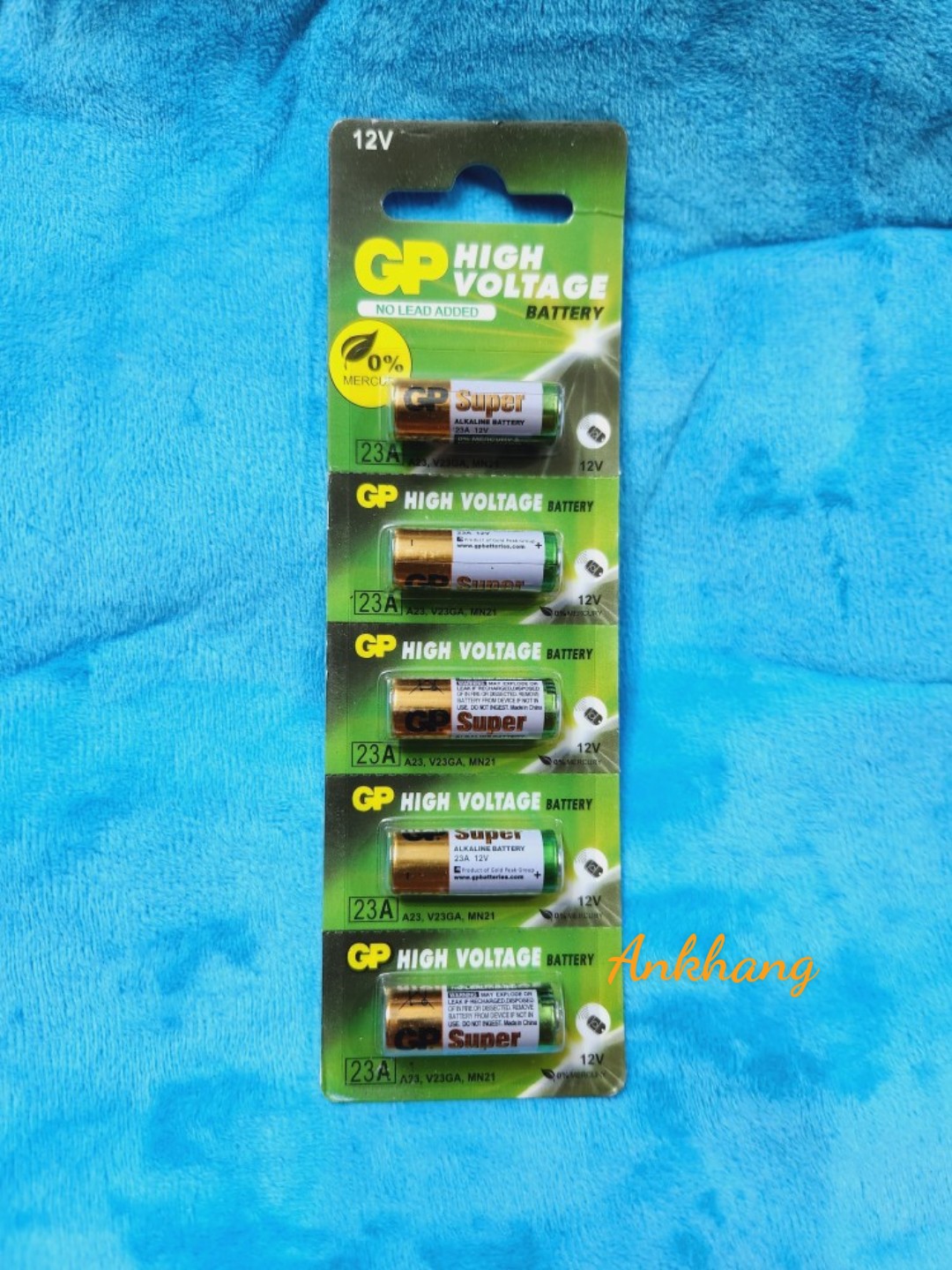 Vỉ 5 viên pin 23A /A23 GP 12V Alkaline sử dụng cho chuông cửa, remote cửa cuốn