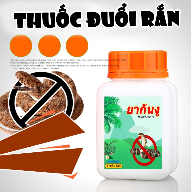 Bột đuổi rắn, xua đuổi rắn bảo vệ con người - đồ câu a hoàng