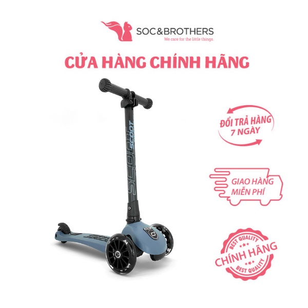 Xe Scooter Trẻ Em Scoot And Ride Highwaykick 3 Led Màu Steel