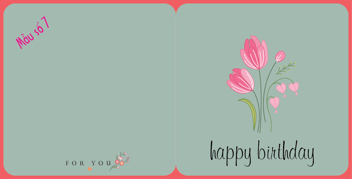 50 cái - Thiệp giấy mini thank you happy birthday dùng kèm lẵng quà giỏ quà tặng