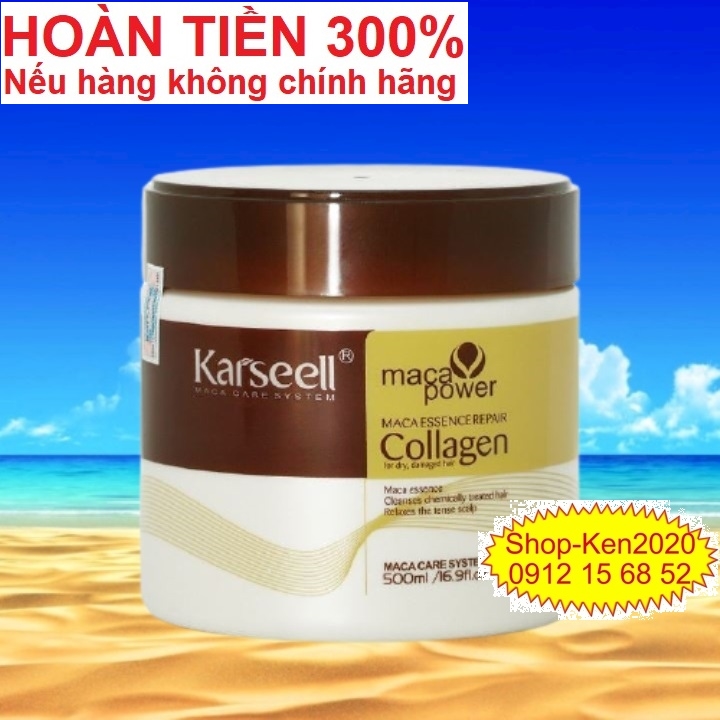Kem hấp phục hồi tóc Karseell Collagen Maca Essence Repair 500ml