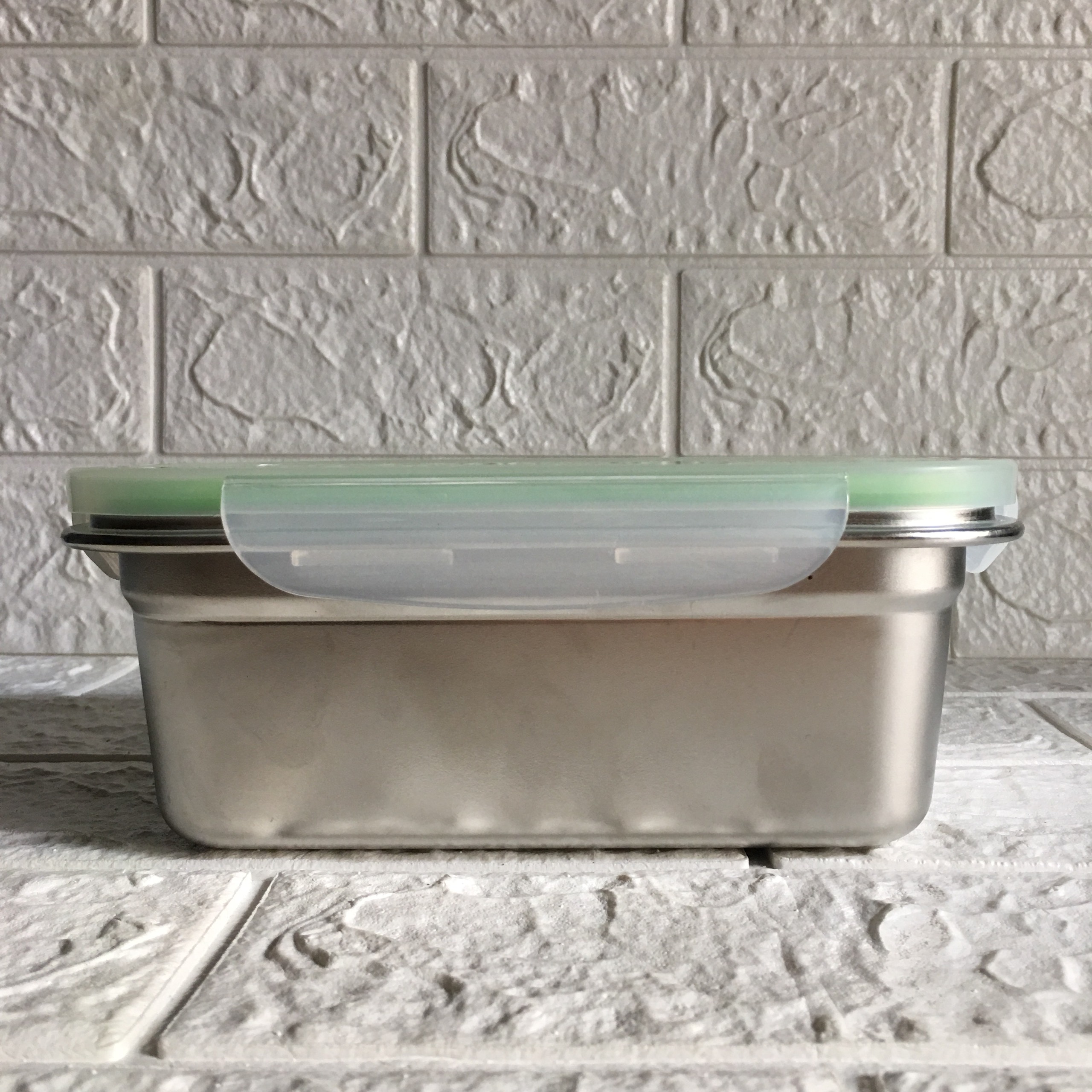 3 Khay inox đựng thực phẩm lưu trữ kho đông lạnh, có nắp. Dung tích 600ml - 1500ml - 3.000ml