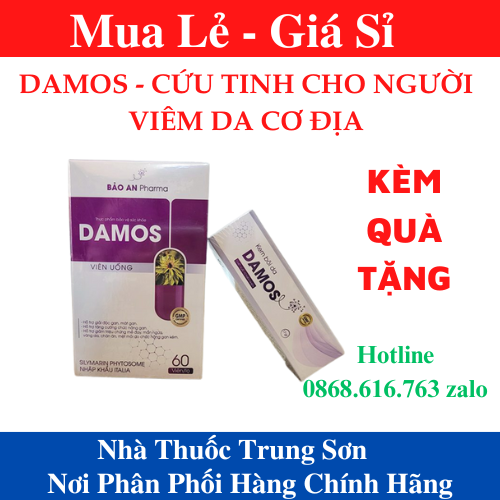 [Chính Hãng-Giá Sỉ] Damos ( Viên Uống Kem Bôi)- Damos Cứu Tinh Viêm Da Cơ Địa Chính Hãng - Sản Phẩm 