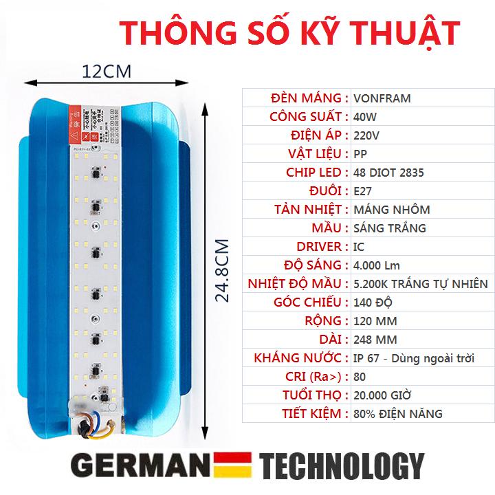 Bóng đèn led máng vonfram 12v - 24w