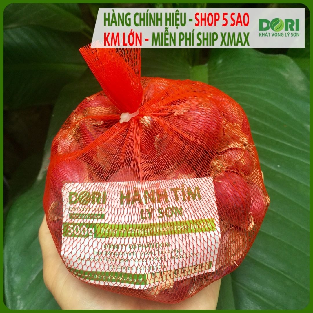 [HCM]Hành tím Lý Sơn Dori -  Túi lưới 500g - Trồng tại đảo Lý Sơn - Cam kết đúng xuất xứ