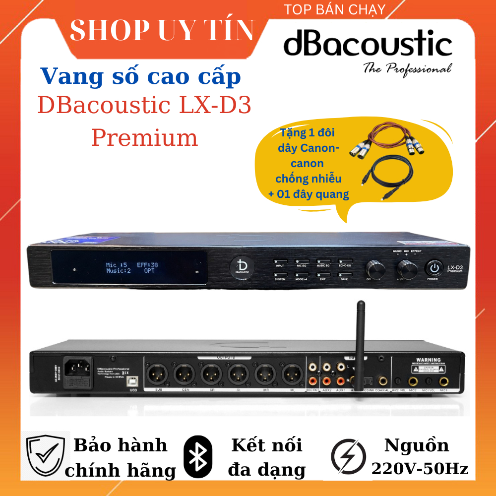 Vang Số DBacoustic LX-D3 Premium–Vang Số Thế Hệ Mới Xử Lý DSP Mạnh Mẽ, Chống Hú Cao Cấp-BH 12 tháng.