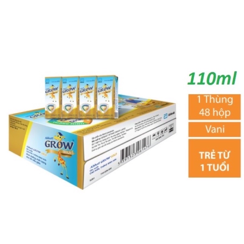 Thùng 48 Hộp Sữa nước Abbott Grow Gold 110ml - HSD luôn mới