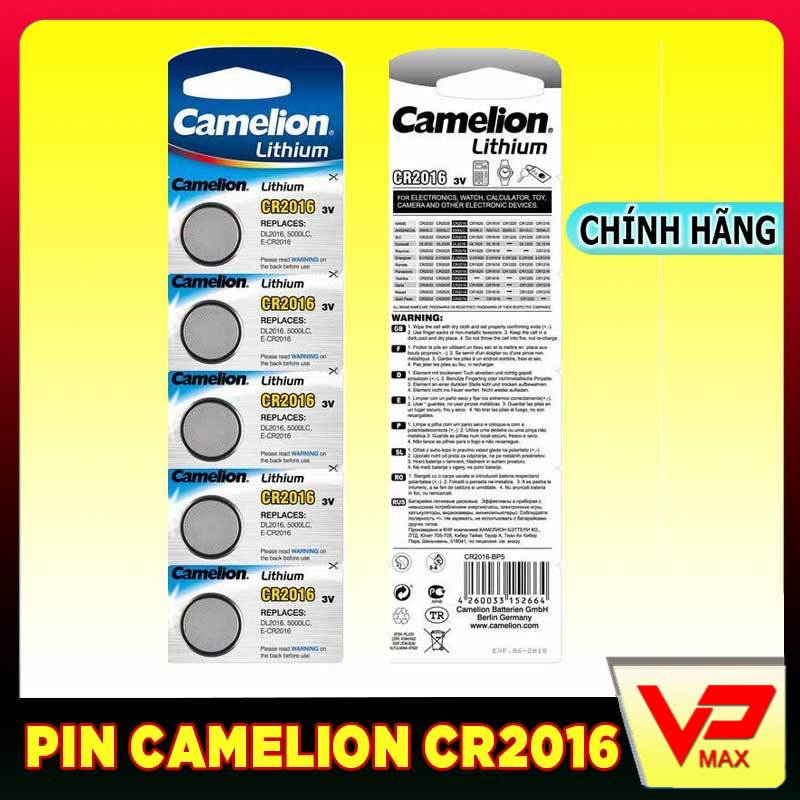Vỉ 5 viên pin camelion 3v lithium cr2016