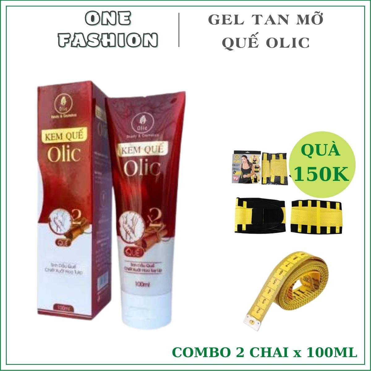 [ Tan Mỡ Olic - Tặng Đai Sinh Nhiệt Giảm Mỡ ] Combo 2 Kem Tan Mỡ Quế Olic Giảm Mỡ Bụng - Lấy Lại Vòng Eo Thon Gọn