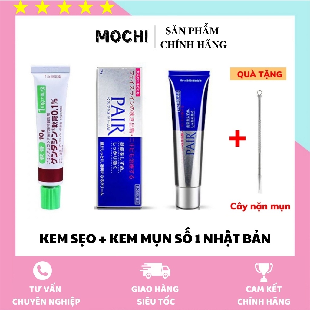 Kem ngăn ngừa mụn kem làm mờ sẹo gentacin nhật bản 10g