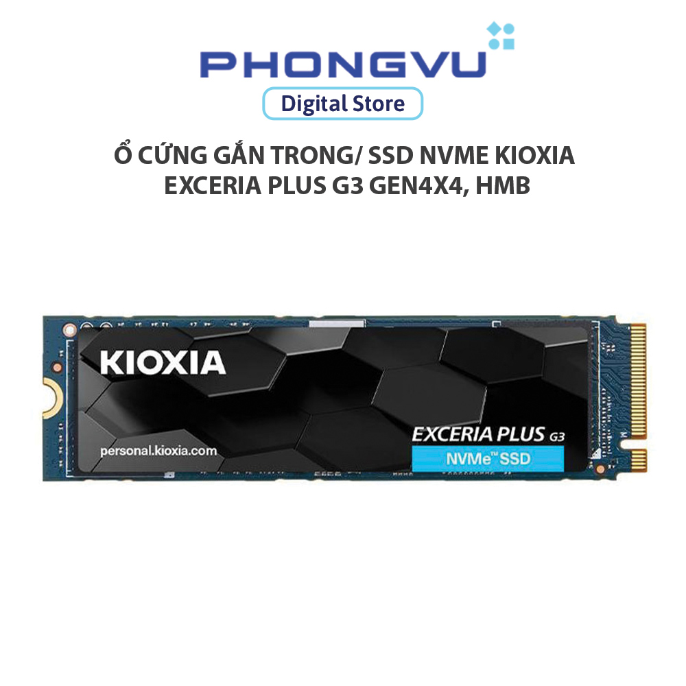 Ổ cứng gắn trong/ SSD NVMe KIOXIA EXCERIA PLUS G3 Gen4x4, HMB - Bảo hành 60 tháng