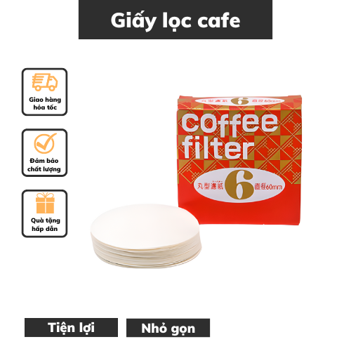 Giấy lọc cà phê cho ấm pha cà phê lọc cafe màu nâu hình tròn giấy lọc coffee filter thích hợp dành cho ấm moka pot