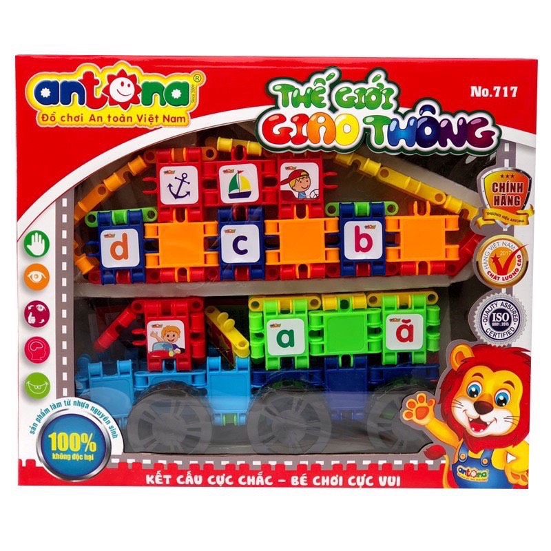 Bộ xếp hình thế giới giao thông 80 chi tiết antona