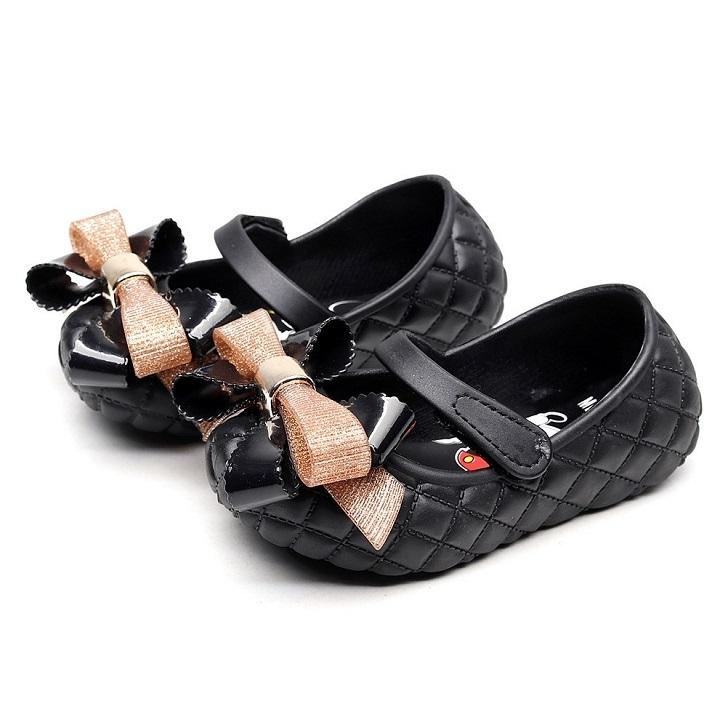 Giày búp bê đính nơ siêu mềm siêu dẻo cho bé gái, giày bệt , giày búp bê trẻ em, giày bít con gái từ 1-5 tuổi, giày nhựa thơm cho bé