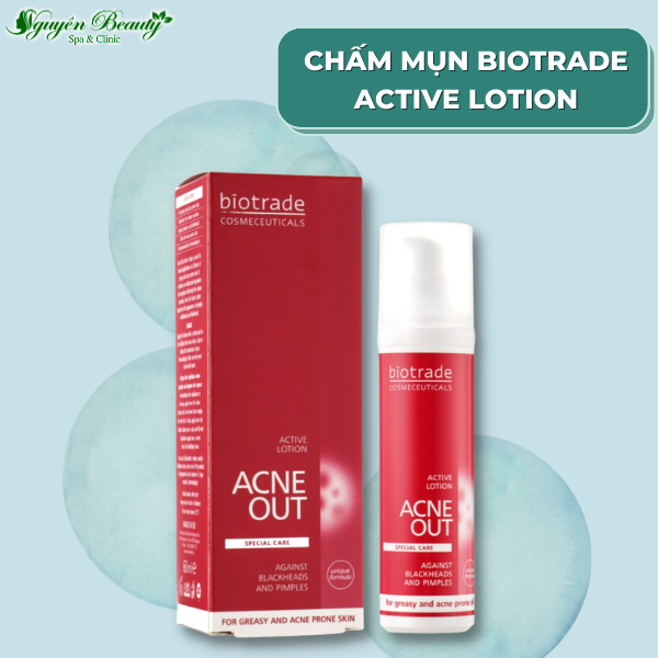 Lotion chấm mụn biotrade acne out active lotion 10ml, 60ml giảm vi lượng, giảm mụn, trắng da, giảm nhờn dạng kem