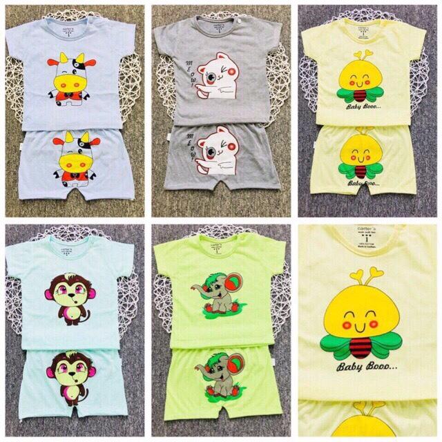 Sét 5 bộ cộc tay cotton con ong cho bé trai