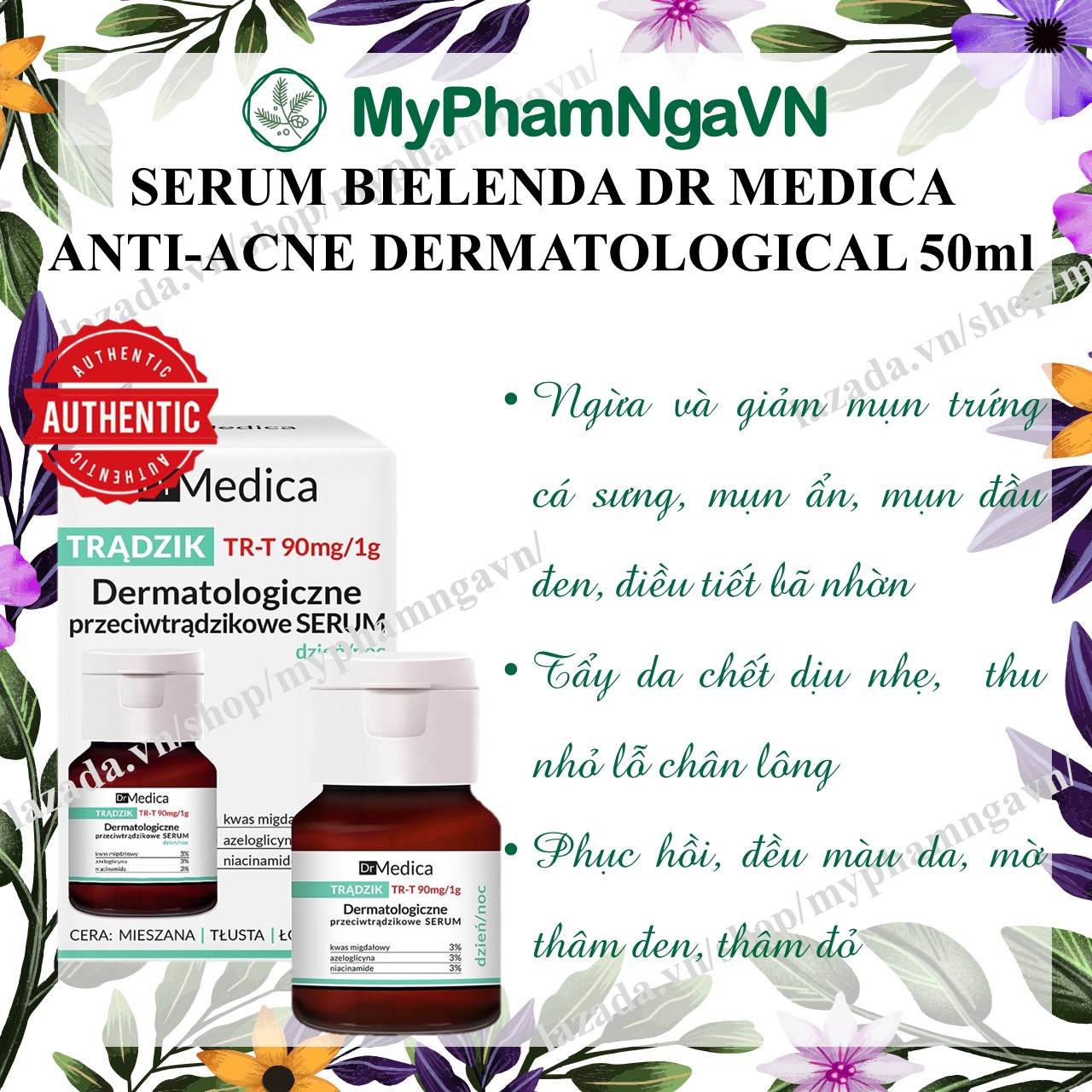[HCM]Serum Bielenda Dr Medica Anti-acne Dermatological giảm mụn ngừa thâm