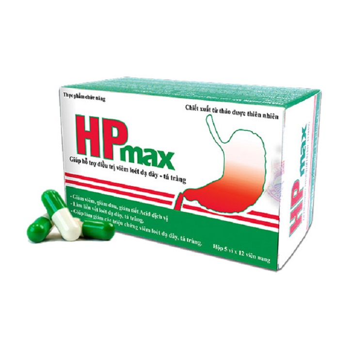 Thuoc dieu tri dạ dày HPMAX-Giúp giảm HP, acid dịch vị, nhanh liền vết loét, hết đau dạ dày